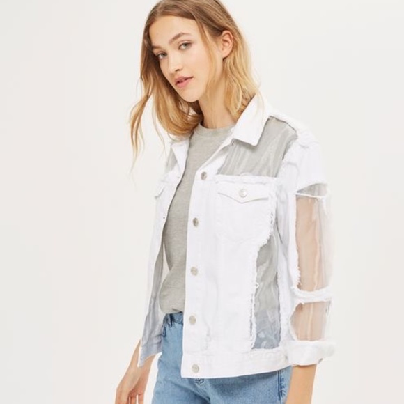 white denim jacket topshop